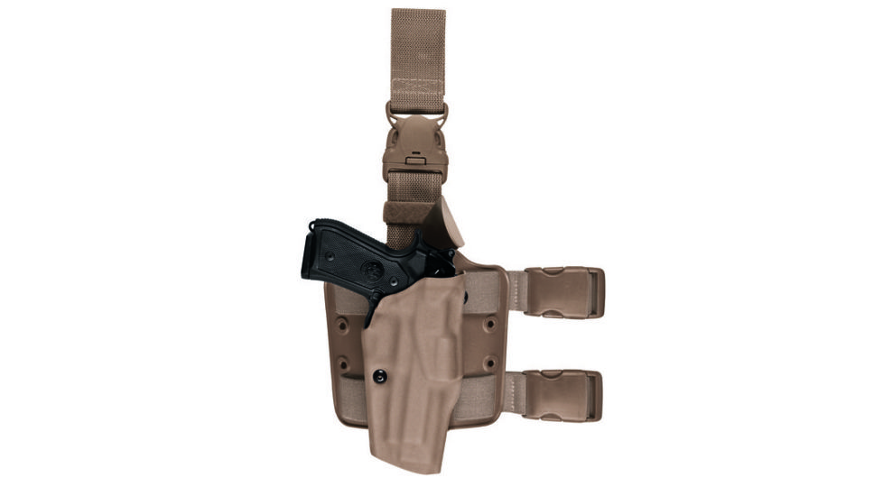 Safariland 6385 ALS OMV Tactical Holster w/Quick Release, FNH FNS ALS 40 Only, Coyote Brown, Left Hand, 6385-266-762
