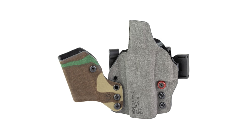 Safariland INCOG-X, Joint Collaboration with Haley Strategic, Inside the Waistband Holster, Fits Glock 17/19, Integrated Magazine Caddy, Microfiber Suede Wrapped Boltaron Construction, Woodland Camo, Right Hand, 1341348
