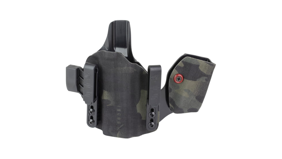 Safariland INCOG-X, Joint Collaboration with Haley Strategic, Inside the Waistband Holster, Fits Glock 17/19, Integrated Magazine Caddy, Microfiber Suede Wrapped Boltaron Construction, Multicam Black, Right Hand, 1341344