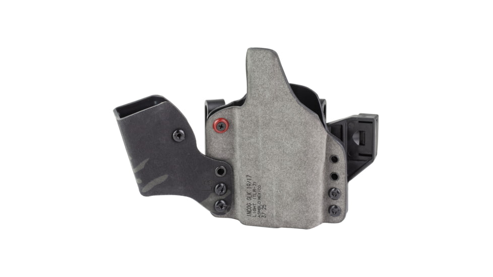 Safariland INCOG-X, Joint Collaboration with Haley Strategic, Inside the Waistband Holster, Fits Glock 17/19 with Light, Integrated Magazine Caddy, Microfiber Suede Wrapped Boltaron Construction, Multicam Black, Right Hand, 1341336