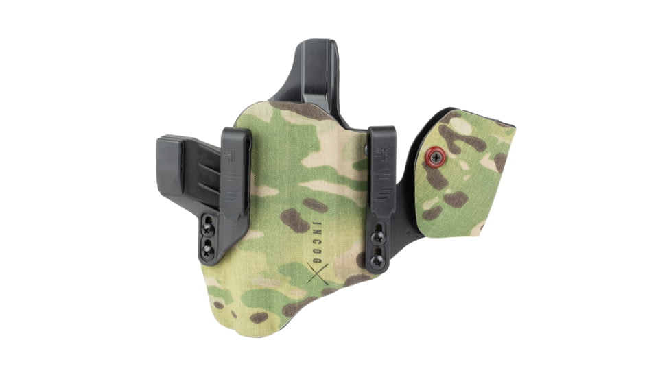 Safariland INCOG-X, Joint Collaboration with Haley Strategic, Inside the Waistband Holster, Fits Glock 17/19 with Light, Integrated Magazine Caddy, Microfiber Suede Wrapped Boltaron Construction, Multicam, Right Hand, 1341385