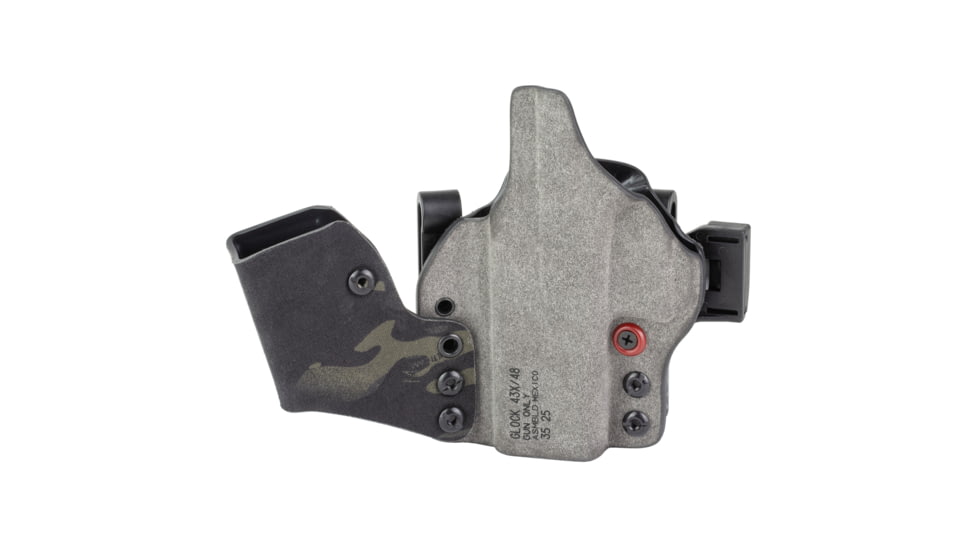 Safariland INCOG-X, Joint Collaboration with Haley Strategic, Inside the Waistband Holster, Fits Glock 43X/48, Integrated Magazine Caddy, Microfiber Suede Wrapped Boltaron Construction, Multicam Black, Right Hand, 1341407