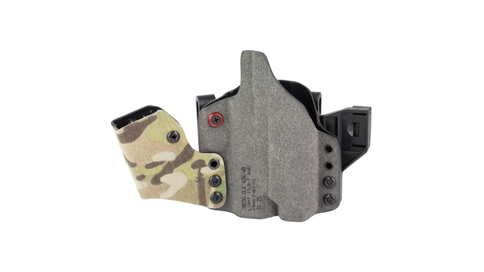 Safariland INCOG-X, Joint Collaboration with Haley Strategic, Inside the Waistband Holster, Fits Glock 43X/48 with Light, Integrated Magazine Caddy, Microfiber Suede Wrapped Boltaron Construction, Multicam, Right Hand, 1341403