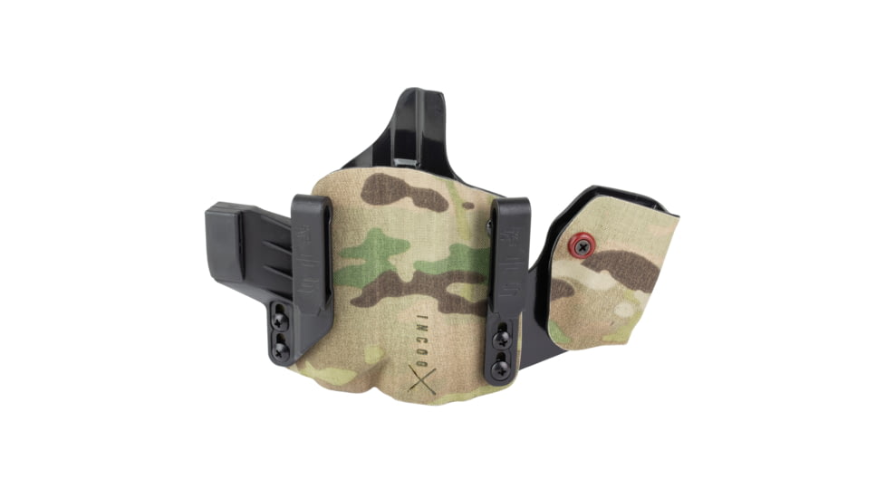Safariland INCOG-X, Joint Collaboration with Haley Strategic, Inside the Waistband Holster, Fits Glock 43X/48 with Light, Integrated Magazine Caddy, Microfiber Suede Wrapped Boltaron Construction, Multicam, Right Hand, 1341403
