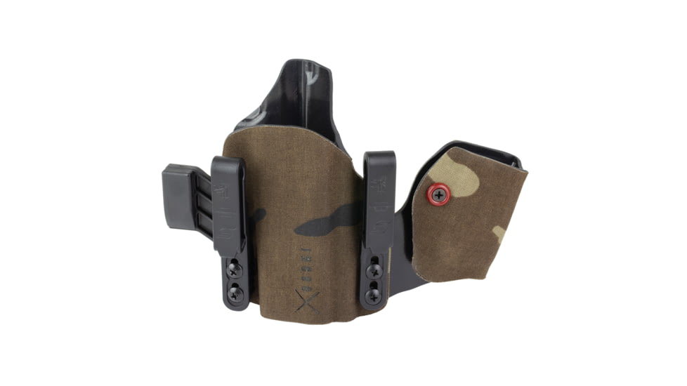 Safariland INCOG-X, Joint Collaboration with Haley Strategic, Inside the Waistband Holster, Fits SIG P365 X-Macro Fuse, Integrated Magazine Caddy, Microfiber Suede Wrapped Boltaron Construction, Woodland Camo, Right Hand, 1341399