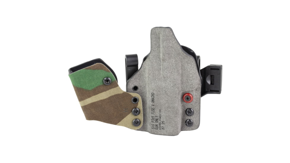 Safariland INCOG-X, Joint Collaboration with Haley Strategic, Inside the Waistband Holster, Fits SIG P365 X-Macro Fuse, Integrated Magazine Caddy, Microfiber Suede Wrapped Boltaron Construction, Woodland Camo, Right Hand, 1341399