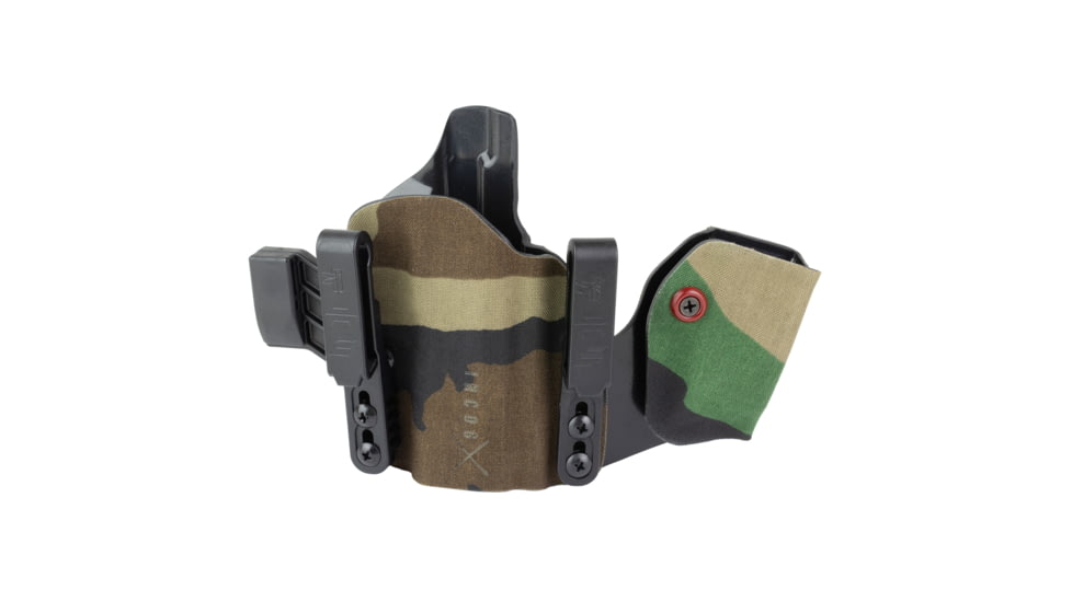 Safariland INCOG-X, Joint Collaboration with Haley Strategic, Inside the Waistband Holster, Fits SIG P365/X/XL, Integrated Magazine Caddy, Microfiber Suede Wrapped Boltaron Construction, Woodland Camo, Right Hand, 1341425