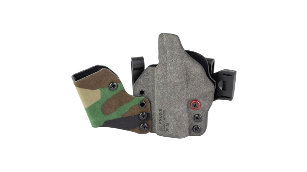 Safariland INCOG-X, Joint Collaboration with Haley Strategic, Inside the Waistband Holster, Fits SIG P365/X/XL, Integrated Magazine Caddy, Microfiber Suede Wrapped Boltaron Construction, Woodland Camo, Right Hand, 1341425