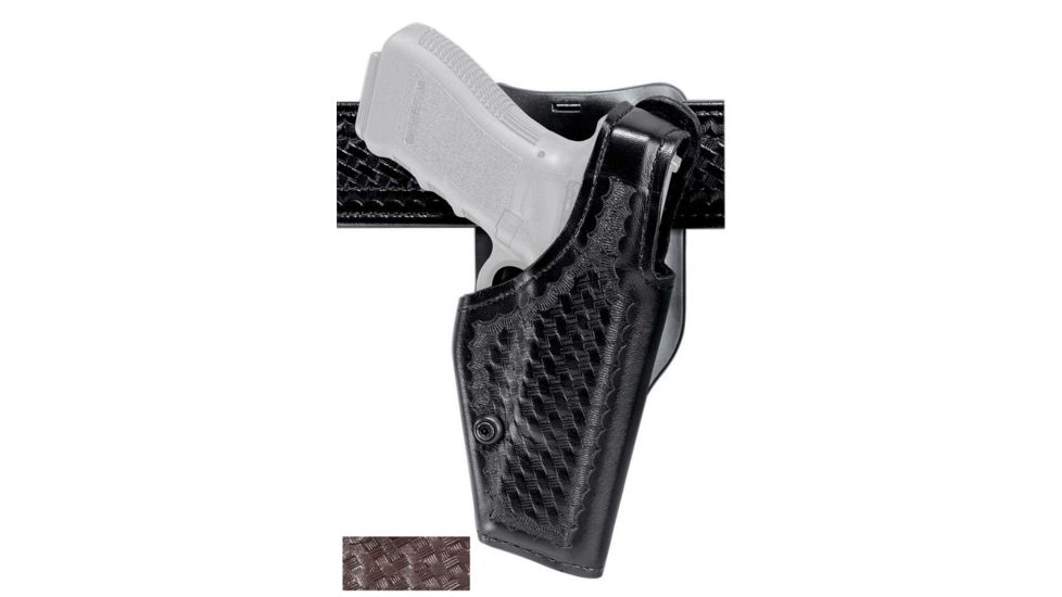 Safariland Model 2005 Low-Ride Level-I Duty Holster, Glock 20/21, Right Hand, Cordovan Basket Weave, 2005-383-071