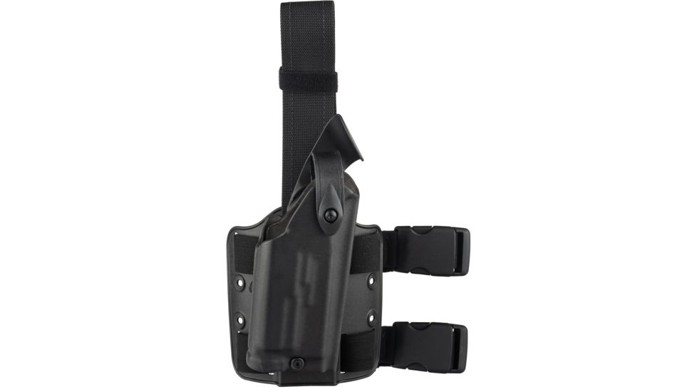 Safariland Model 6004 SLS Drop-Leg Holster, Glock 17/22/31 w/ITI M3 Light, Right Hand, Plain Black, 6004-832-121