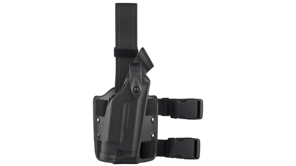 Safariland Model 6004 SLS Drop-Leg Holster, Glock 17/22/31 w/SF X200/X300/X300U Light, Right Hand, Plain Black, 6004-836-121