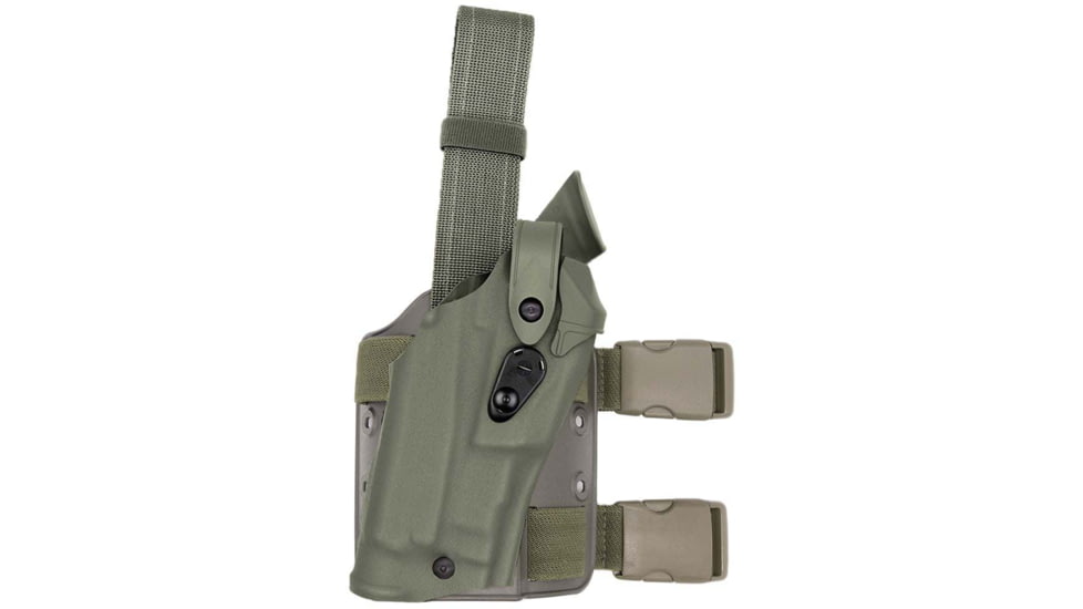 Safariland Model 6305rds Als/sls Tactical Holster W/ Quick-release Leg Strap For Glock 17 Mos W/ Light/laser, Ranger Green, 6305RDS-8321-731