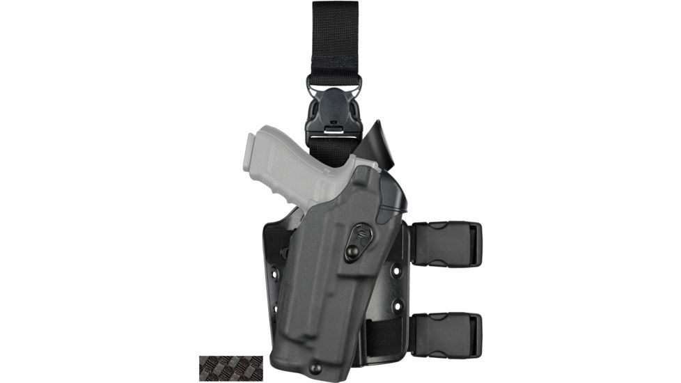Safariland 6355 ALS Tactical Holster w/Quick Release, Sig SauerP226 Rail, STX Black Basket Weave, Right Hand, with Rails, 6355-477-481