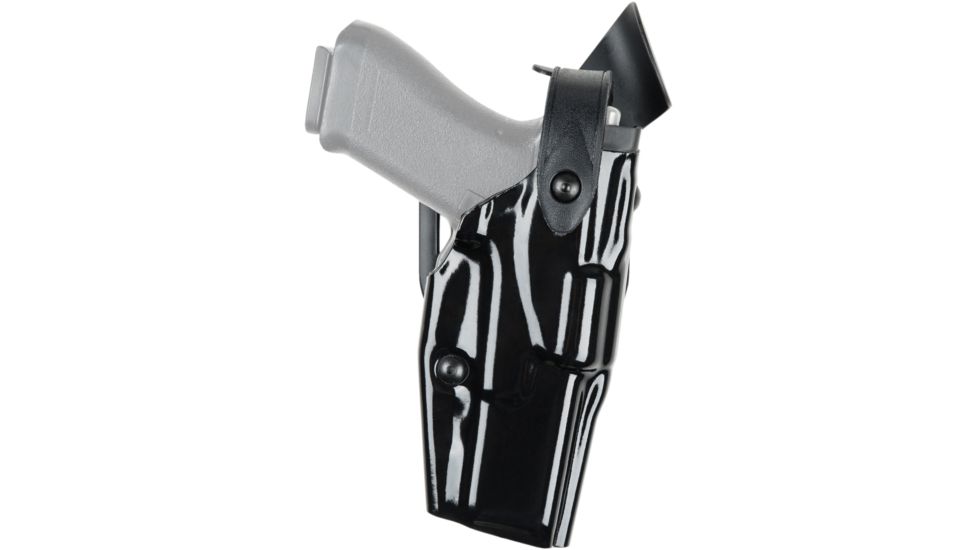 Safariland Model 6360 ALS/SLS Mid-Ride Level-III Duty Holster, Glock 20/21 w/ITI M3 Light, Left Hand, Hi-Gloss Black, 6360-3832-92