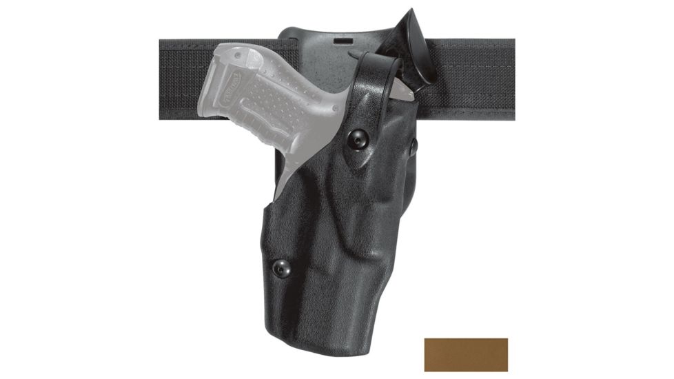 Safariland 6365 ALS/SLS Low-Ride Level-III Glock OWB Duty Holster, Left Hand, Coyote Brown, 6365-683-762