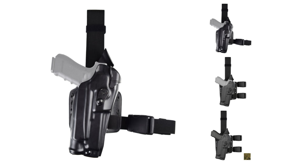 Safariland Model 6384RDS-SP10 ALS OMV Drop Leg Holster, Black, Coyote Brown, Flat Dark Earth, Multi Cam