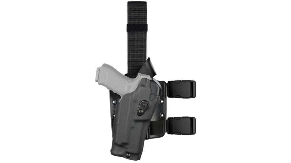 Safariland 6384RDS ALS OMV Drop Leg Glock Tactical Holster, Glock 19/23, SureFire XVL2, Right, STX Tactical, Black, 6384RDS-28329-131