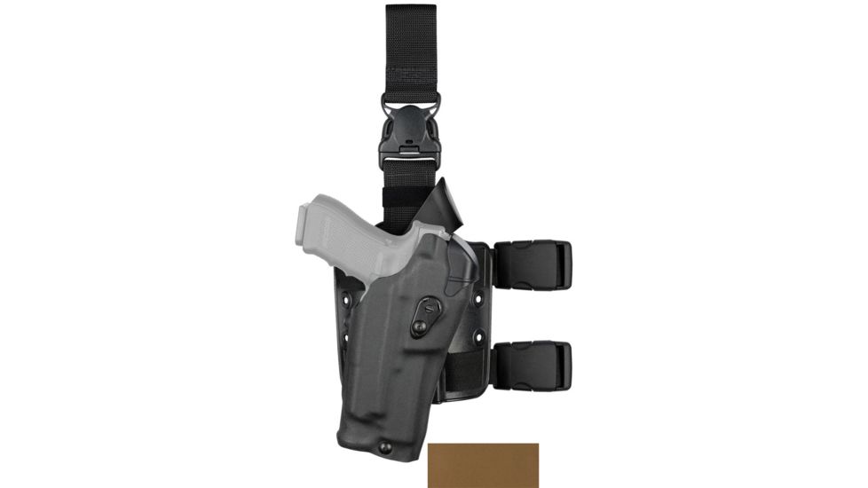 Safariland Model 6385rds Als Omv Tactical Holster W/ Quick Release Leg Strap, Fde Brown - 6385RDS-28329-551