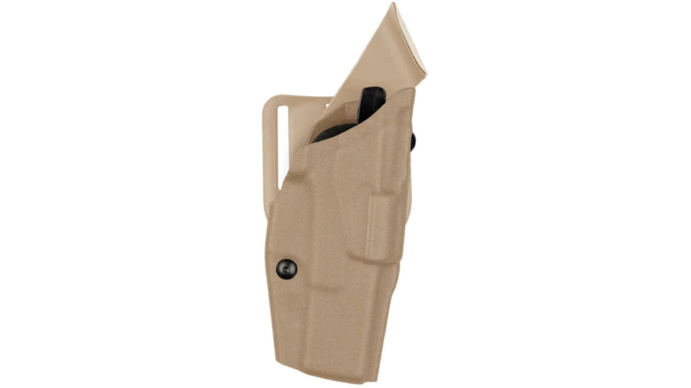 Safariland Model 6390 ALS Mid-Ride Level I Retention Duty Holster With Light/Laser, Glock 19, Right Hand, FDE Brown, 1318026