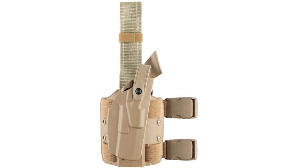 Safariland Model 7004-sp6 7ts Sls Ufauniversal Flex Adapter With Paddle And Single Strap Leg Shroud Tactical Holster, Glock 17, Fde Brown - 7004-835-551-SP6