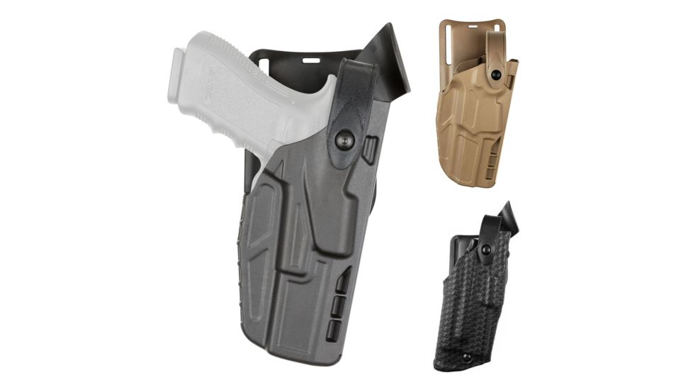 Safariland Model 7285 7TS SLS Low-Ride Level-II Duty Glock Holster, Black, Flat Dark Earth