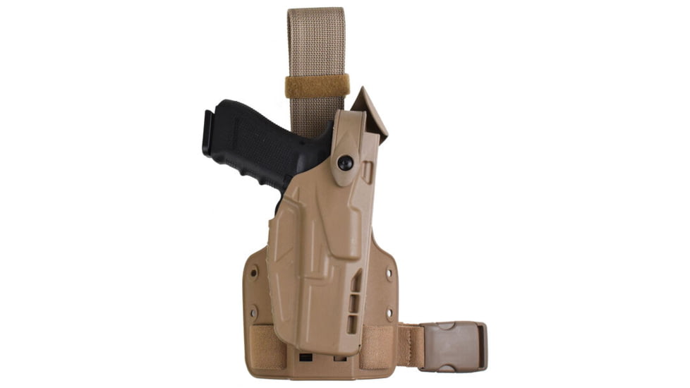 Safariland 7304-SP10 7TS ALS/SLS Single Strap Tactical Holster, FDE Brown, 7304-752-551-SP10