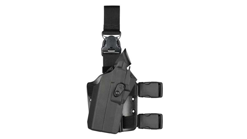 Safariland 7355RDS 7TS ALS Tactical Holster w/ Quick-Release Leg Strap, Glock 34 Gen 1-5, Streamlight TLR-1, Right, STX Plain, Black, 1324223