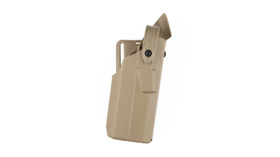 Safariland Model 7360 7TS ALS/SLS Mid-Ride Duty Holster, Glock 17 W/ Compact Light, Left Hand, FDE Brown, 1315952