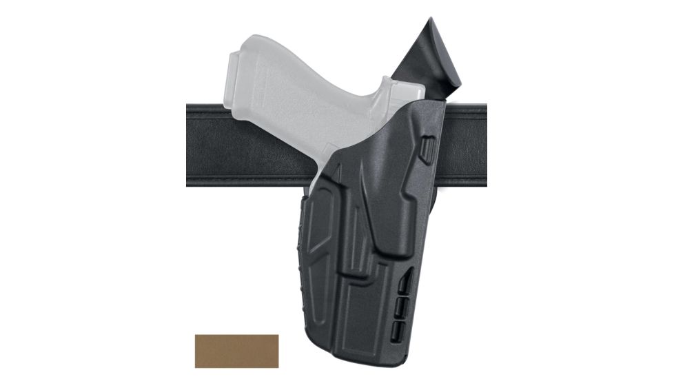 Safariland Model 7390RDS-7TS ALS Mid-Ride Level I Duty Holster, Glock 19, X300U, Left, FDE Brown, 7390RDS-28325-552