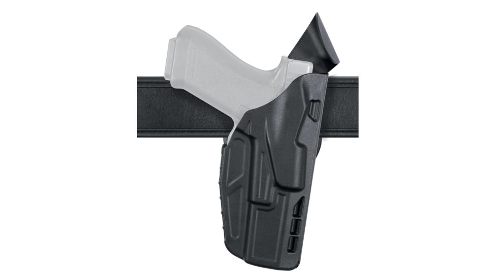 Safariland Model 7390RDS-7TS ALS Mid-Ride Level I Duty Holster, Glock 19, X300U, Left, Plain Black, 7390RDS-28325-412