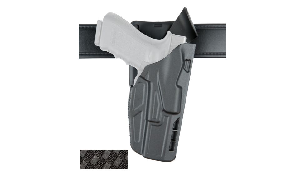 Safariland Model 7395 7TS ALS Low-Ride Level-I Duty Holster, Glock 17/22/31, Right Hand, STX Basket Weave Black, 7395-83-481