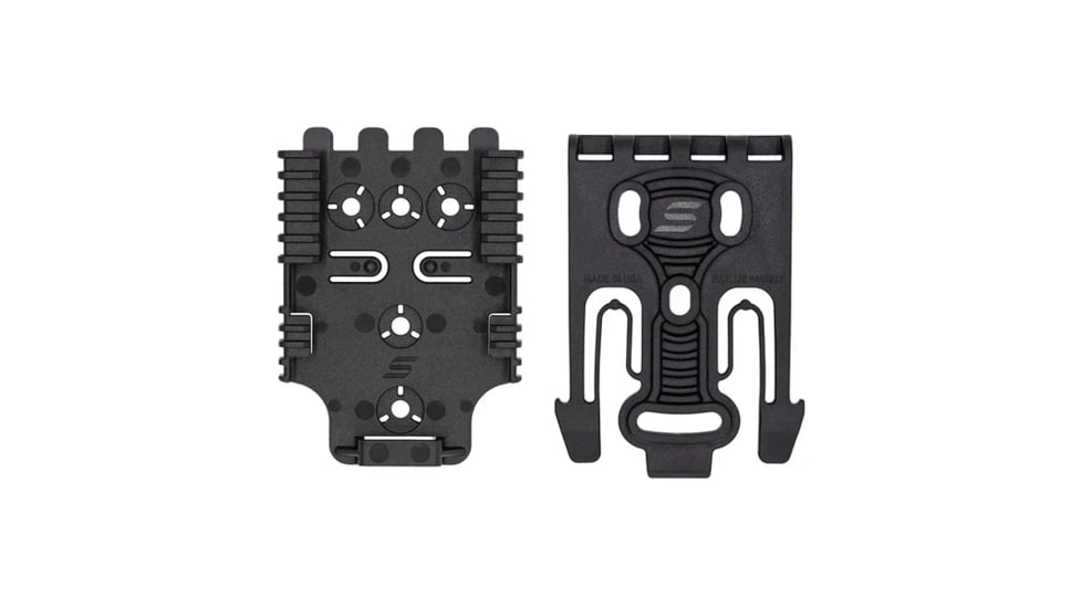 Safariland Quick Locking System Kit, QLS 19 Locking Fork, 2 QLS 22 Receiver Plate, OD Green, 1337307