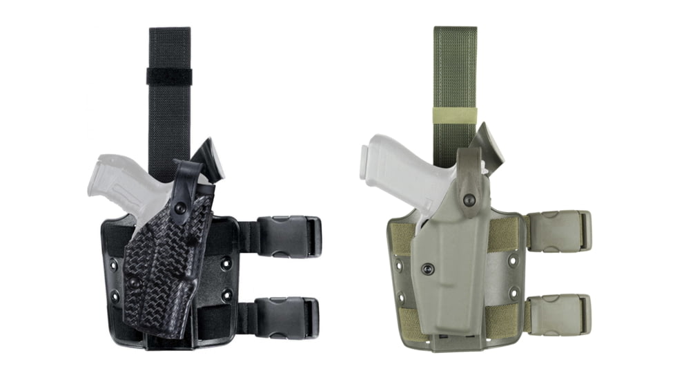 Safariland Ruger 6004 SLS Holster W/ DBL Leg Straps, Black, OD Green