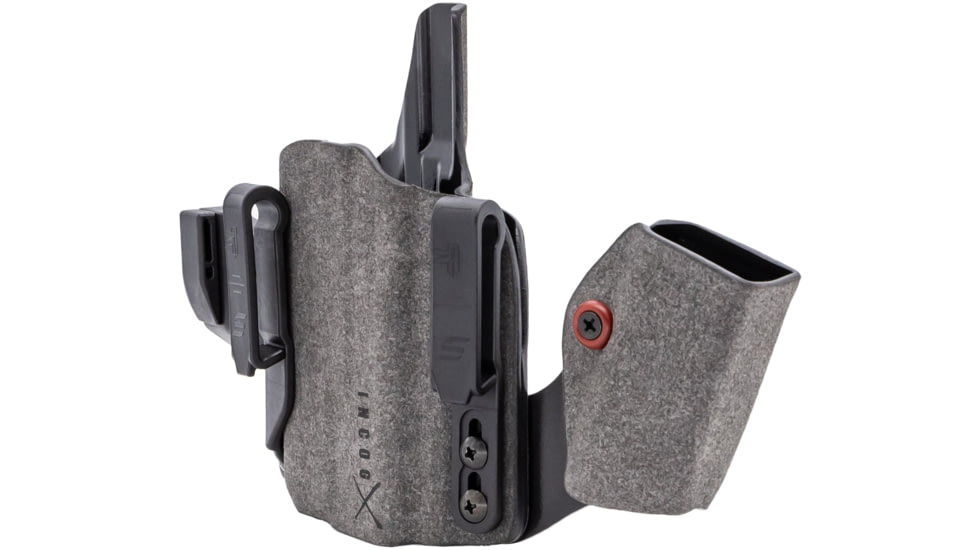 Safariland Incog X Springfield Armory Echelon 4in IWB Holster, Clip Mag Caddy, Right, Suede, Concealment, Gray, INCOG-0-57-A-0-CX2-61-MC