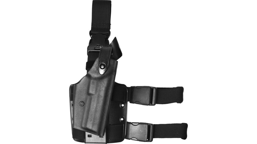 Safariland 6005 SLS Quick Release Thigh Holster, STX TAC Black, Right Hand - H&amp;K HK 45 - 393-121 