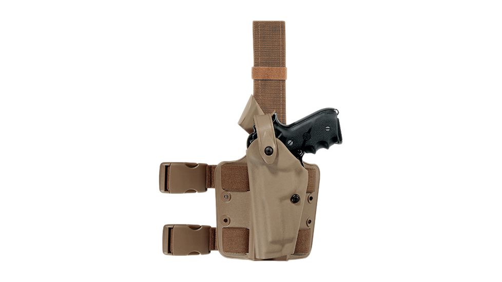 Safariland 6004 SLS Tactical Holster, Beretta 92/Beretta 96, Left Hand, Brown, 6004-73-552-MS15-MS18