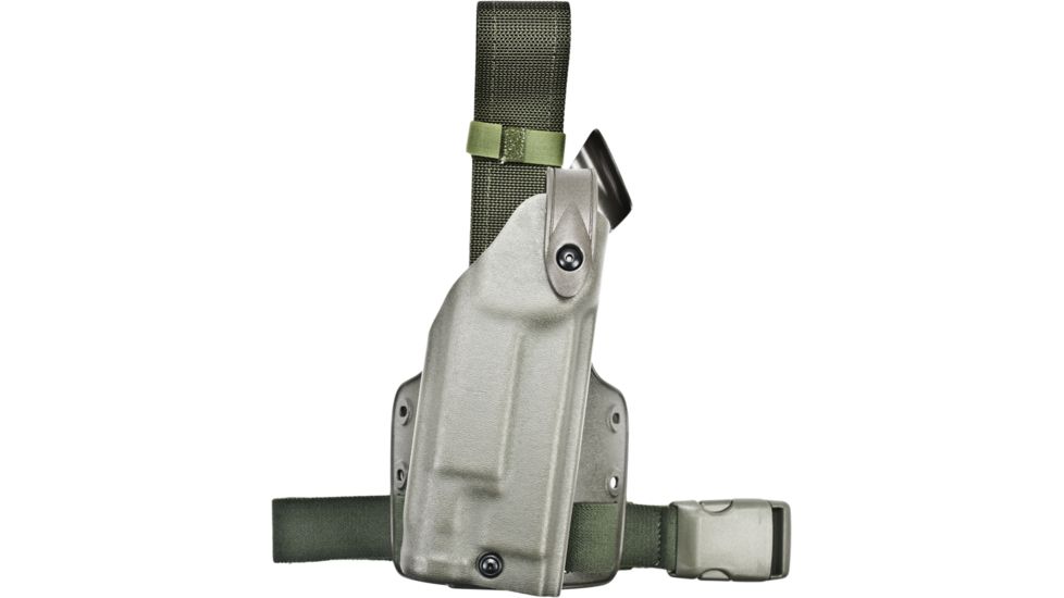 Safariland SLS Tactical Holster, Right Hand, OD Green Leg Shroud Single Strap, Kimber 1911