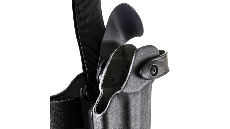 Safariland SLS Tactical Holster, Left Hand, STX Tactical Black Leg Shroud Single Strap 6004-77421-122-SP10