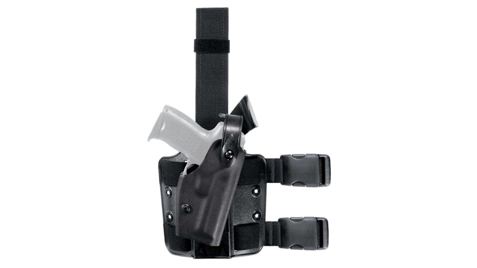 Safariland 6004 SLS Tactical Holster w/Dbl Leg Straps, H&amp;K 3.875in. Bbl., P30 with M3/M6 Light, STX Tactical, Black, Right Hand, 6004-29521-121