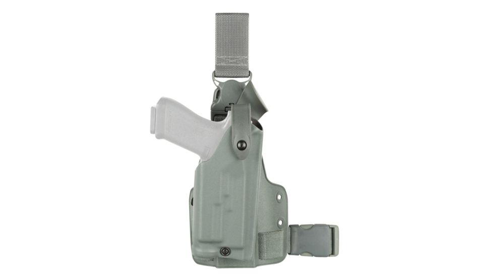 Safariland SLS Tactical Holster w/ Quick Release Leg Harness, Right Hand, STX Foliage Green Leg Shroud Single Strap 6005-93-541-SP10