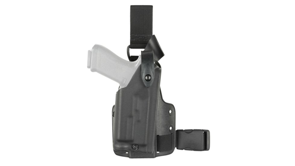 Safariland SLS Tactical Holster w/ Quick Release Leg Harness, Right Hand, STX Tactical Black Leg Shroud Single Strap 6005-14921-121-SP10