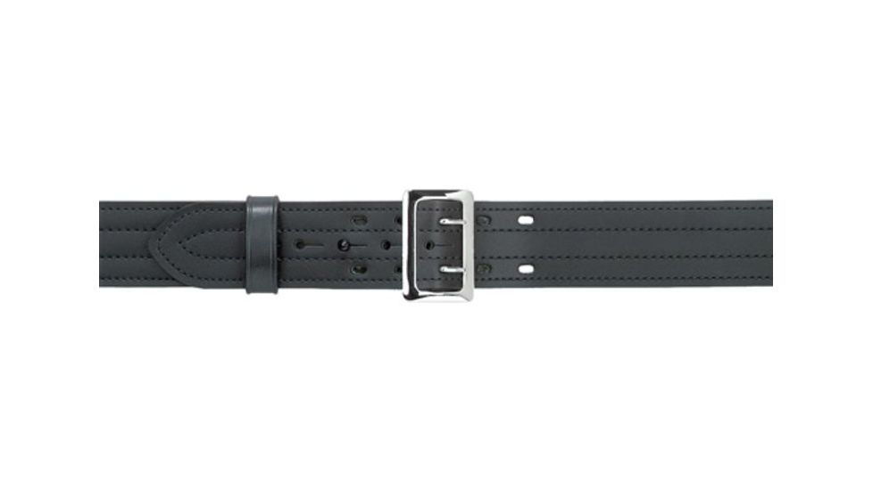 Safariland Suede Lined Belt w/ Buckle, 2.25in., Plain Black, Size - 26 in. 87USA-26-6B