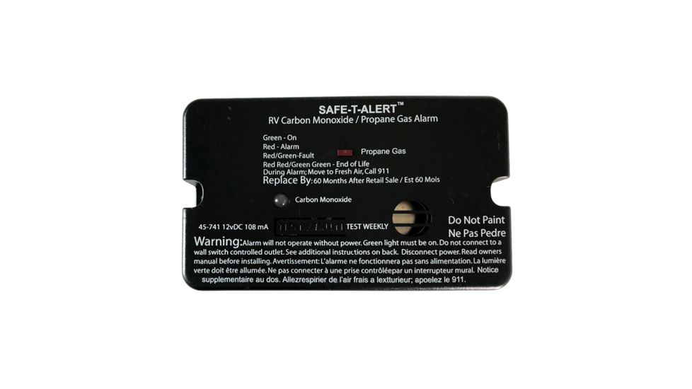 Safe-T-Alert 45-Series Combo Carbon Monoxide Propane Alarm Surface Mount - Black 73828