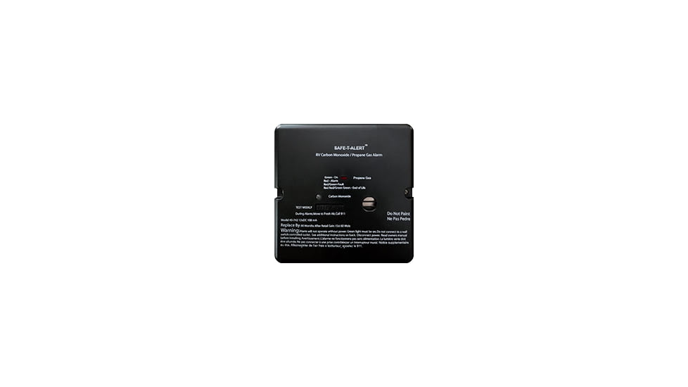 Safe-T-Alert By Mti Industries Dual Lp/Co Alarm - 12V, 45 Series Flush Mount, Black, 45-742-BL