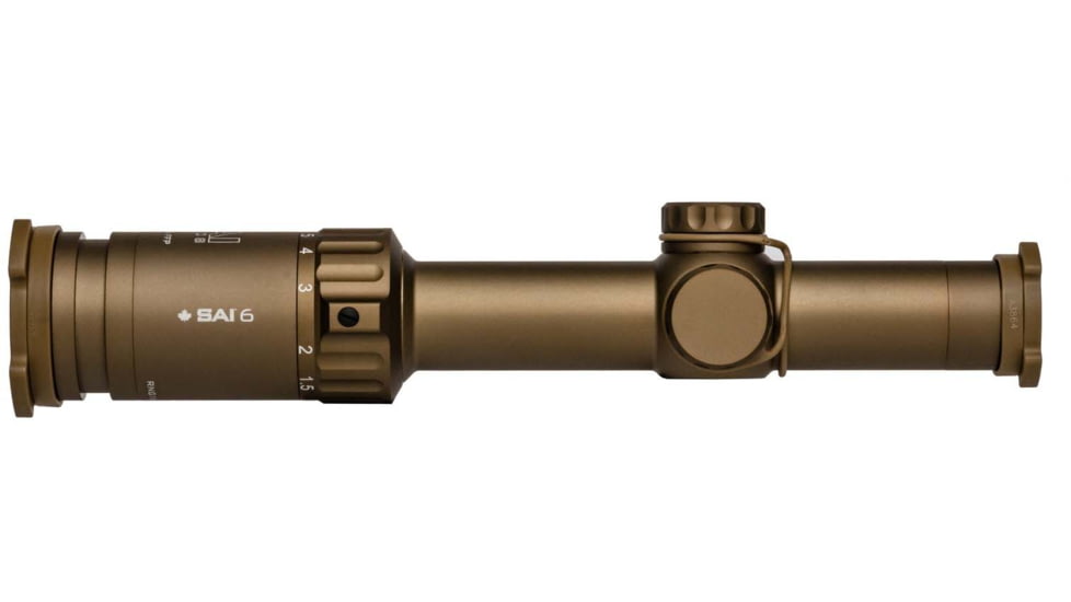 SAI Optics 1-6x24 30mm Tube Rifle Scope, FFP, BDC Reticle, 5.56 Nato, Coyote Brown, RNG16-T170-C10