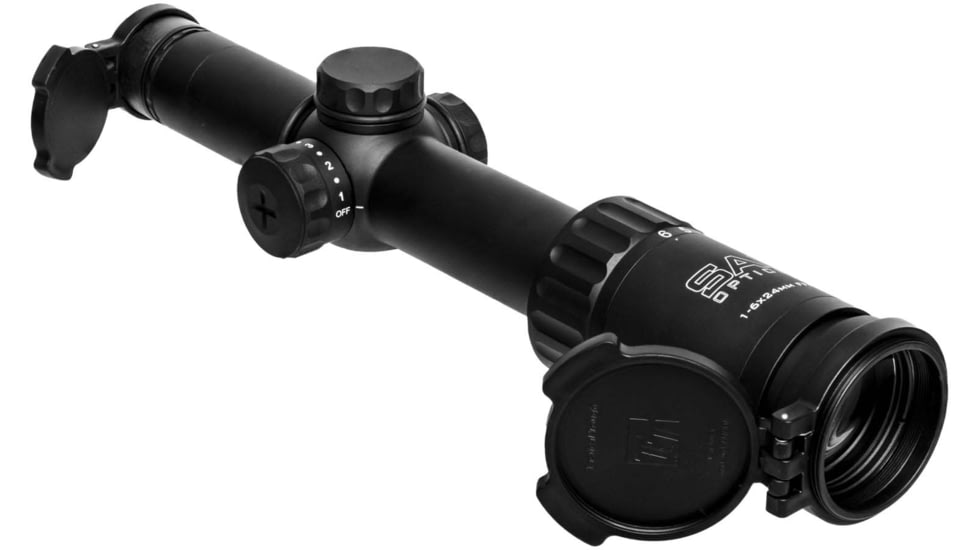 SAI Optics 1-6x24 30mm Tube Rifle Scope, MIL Reticle RAF, Black, RNG16-BK22-MA1