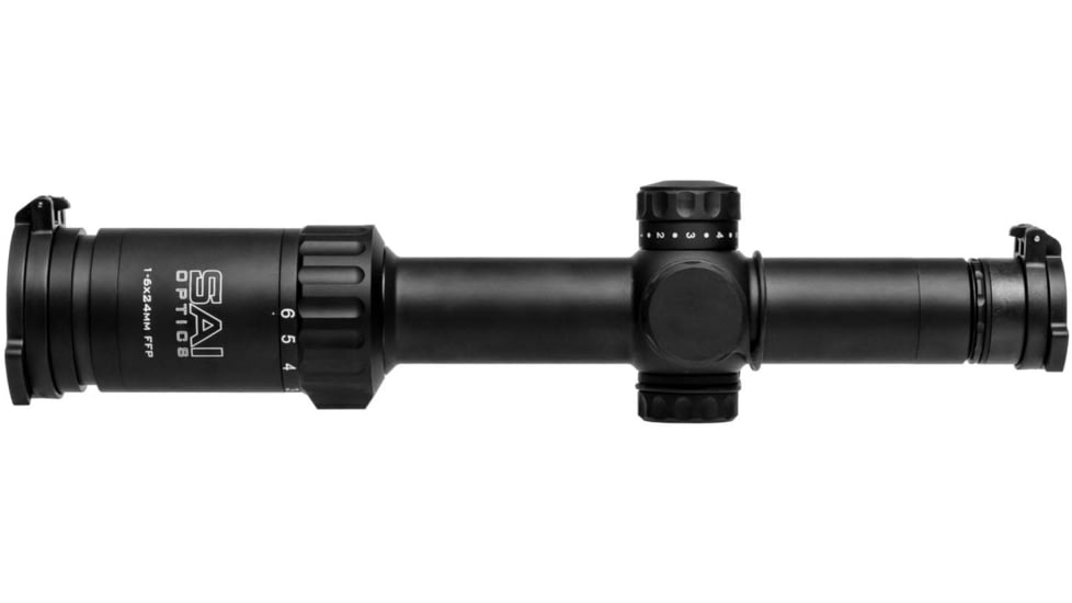 SAI Optics 1-6x24 30mm Tube Rifle Scope, MIL Reticle RAF, Black, RNG16-BK22-MA1