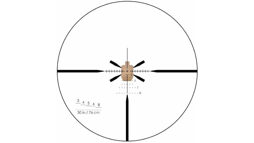 SAI Optics SAI 6 1-6x24mm Rifle Scope, 30mm, FFP, LED Rapid Aiming Reticle, Coyote Brown, RNG16-T170-C10