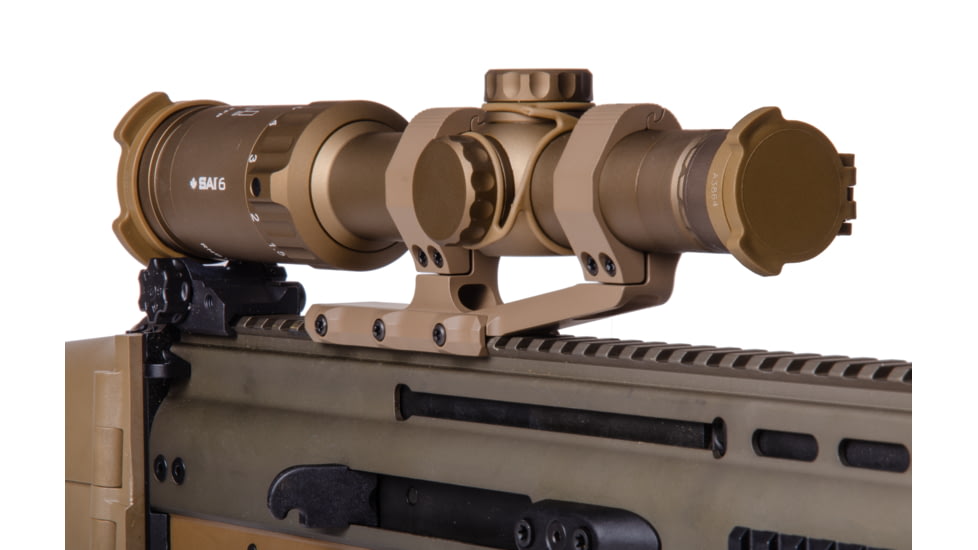 SAI Optics SAI 6 Rifle Telescope, 1-6x24mm, 30mm, FFP, Cross Hair Reticle, Matte, Coyote Brown, RNG16-T170-C10