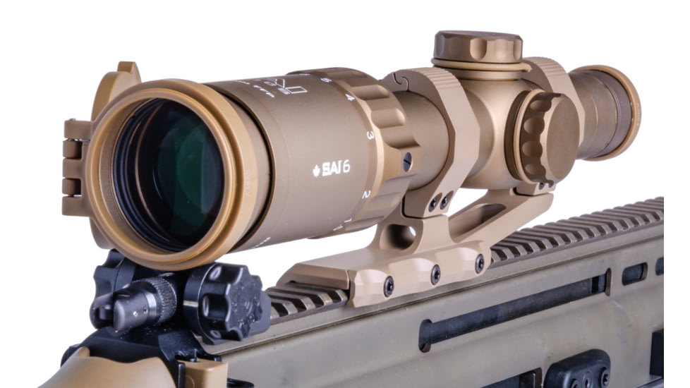 SAI Optics SAI 6 Rifle Telescope, 1-6x24mm, 30mm, FFP, Cross Hair Reticle, Matte, Coyote Brown, RNG16-T170-C10